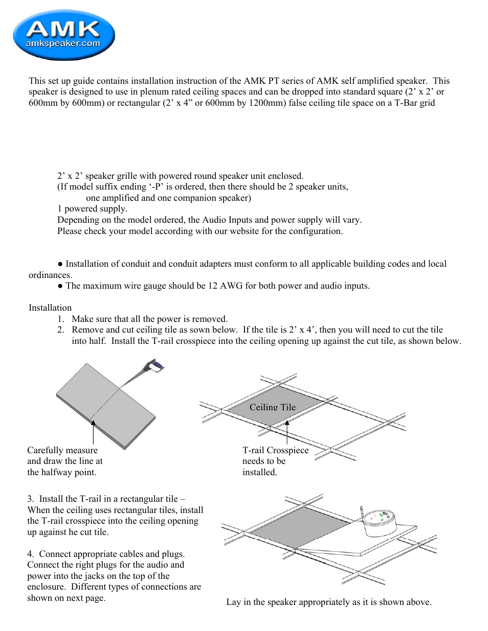 AMK Innovations PT615 User Manual | 2 pages