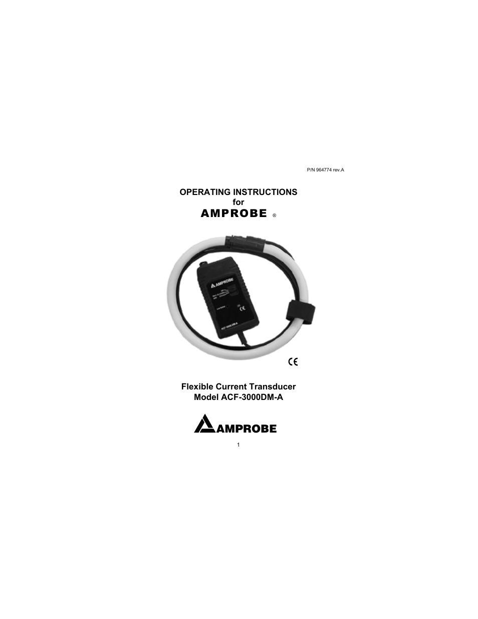 Amprobe ACF-3000DM-A Current Transducer User Manual | 12 pages