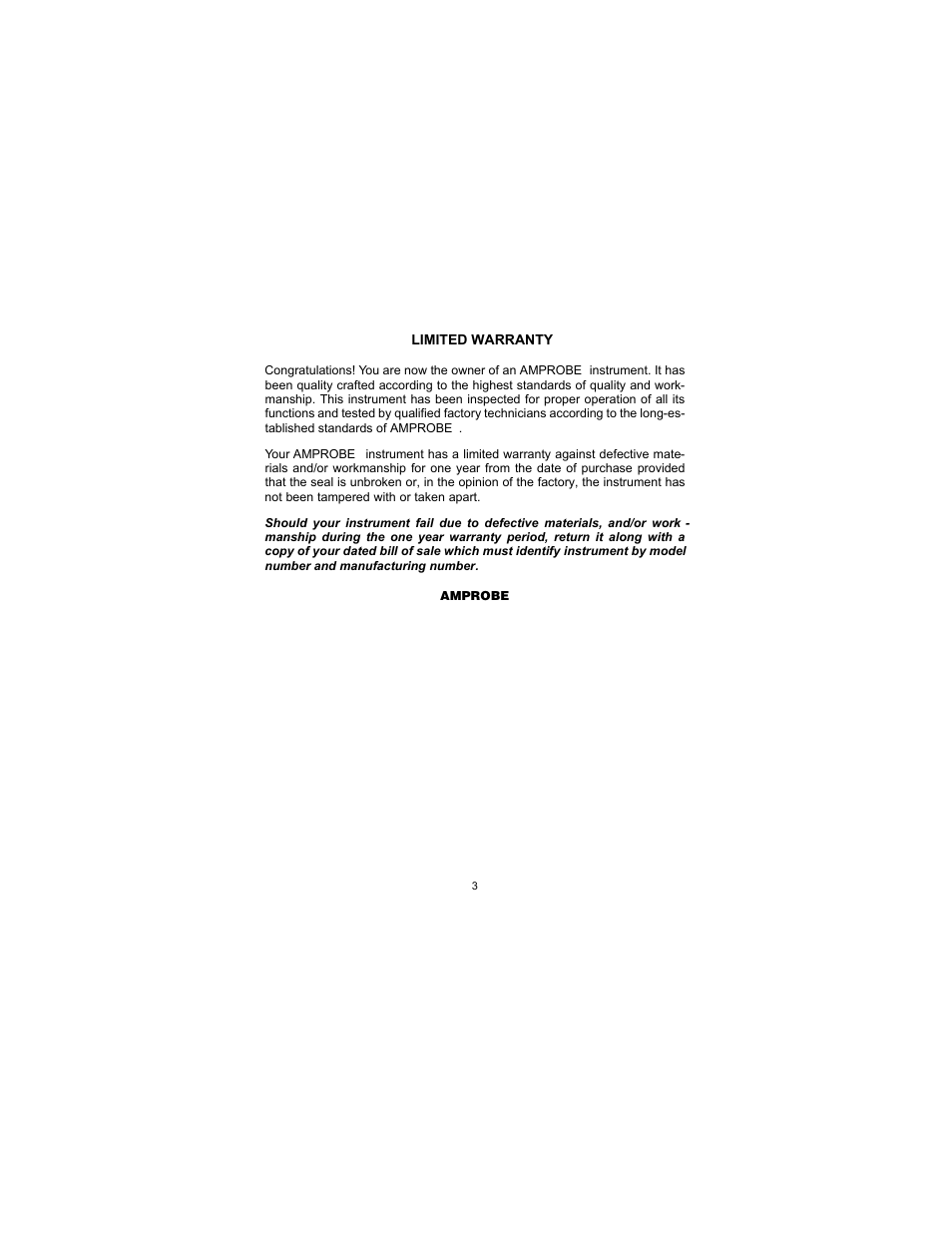 Amprobe ACF-3000DM-A Current Transducer User Manual | Page 3 / 12