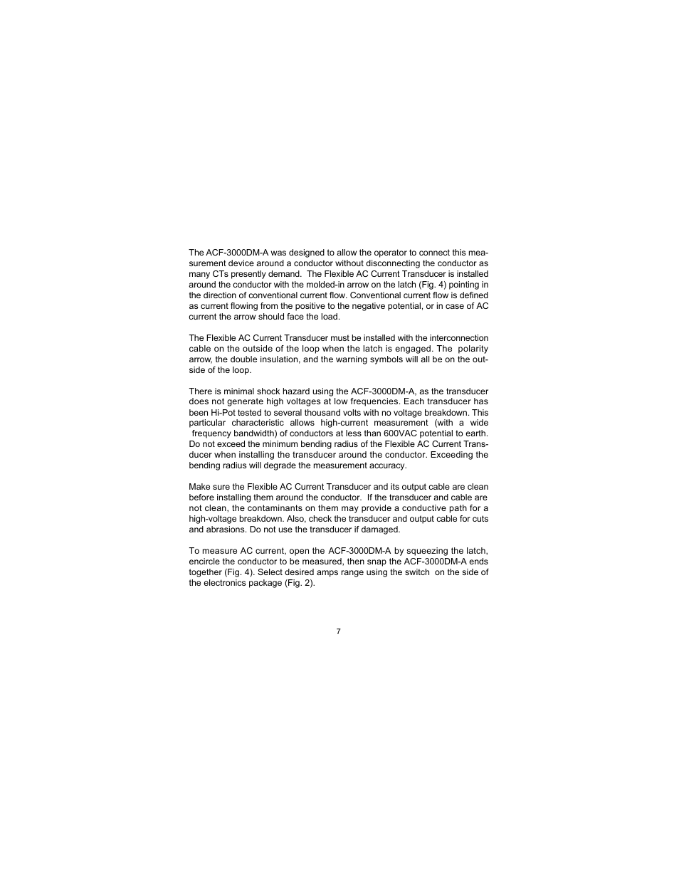 Amprobe ACF-3000DM-A Current Transducer User Manual | Page 7 / 12