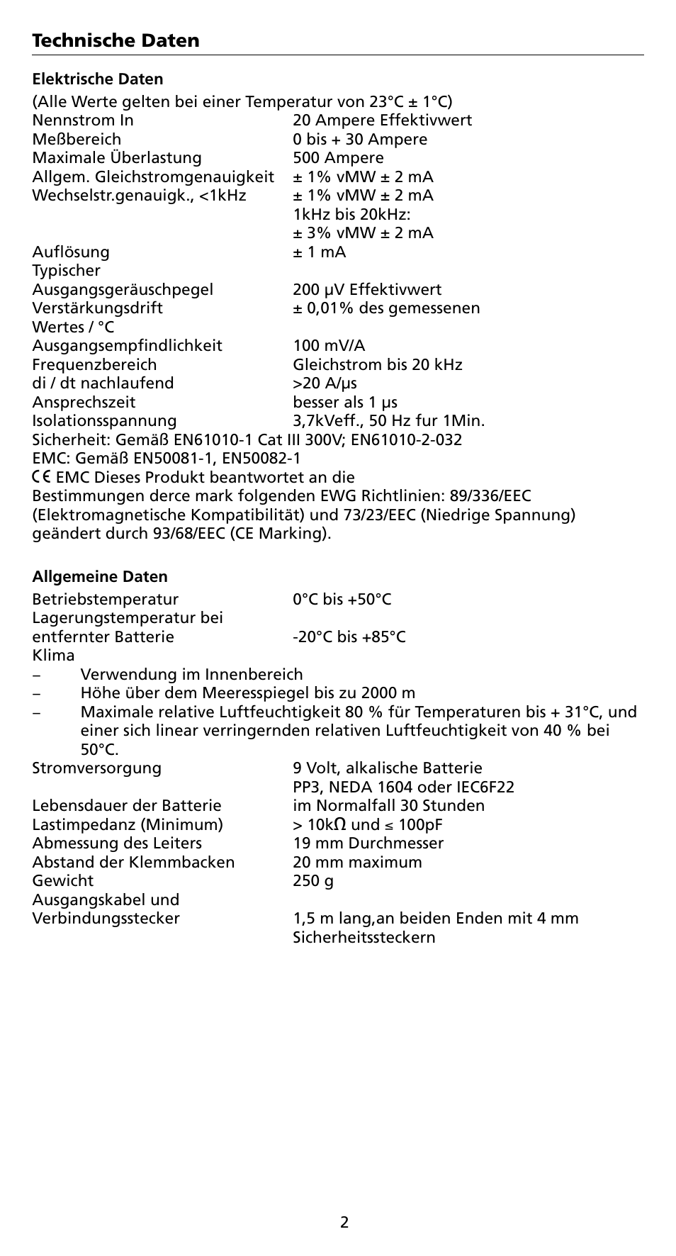 Amprobe CT238A ACDC-Current-Probe User Manual | Page 24 / 28