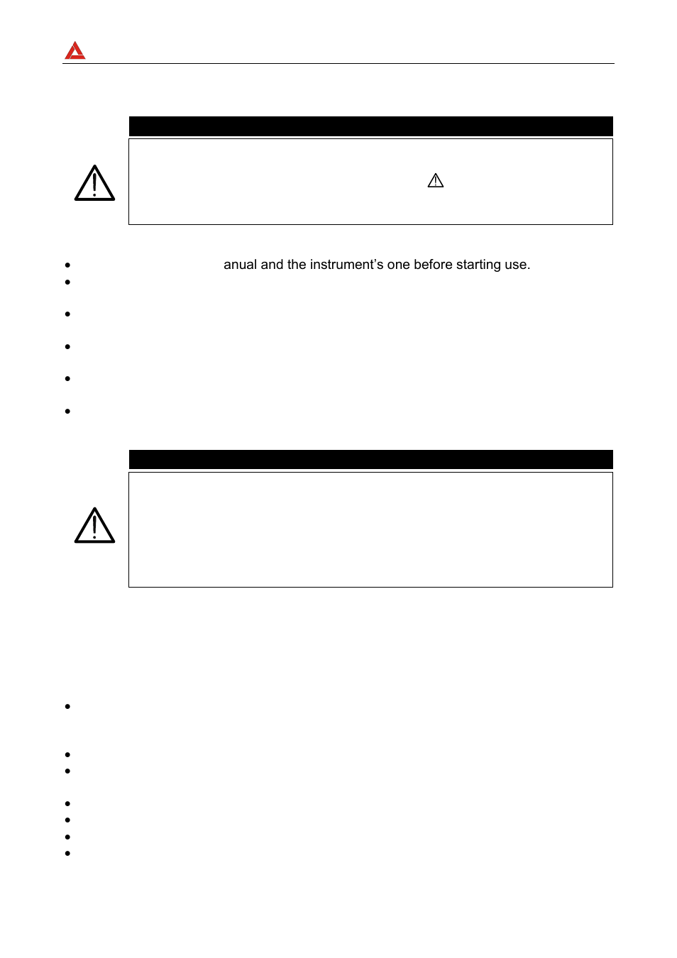 Preliminary and safety, Reliminary instruction, Uring use | Amprobe, Warning | Amprobe FLEX3 Current-Transducer User Manual | Page 5 / 12