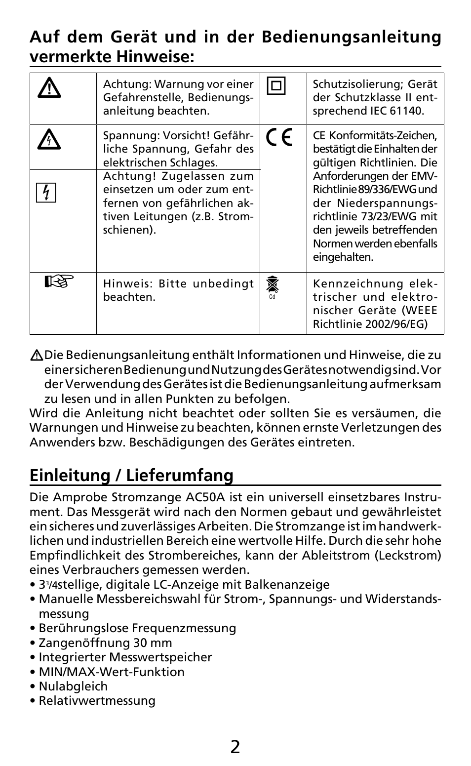 Amprobe AC50A User Manual | Page 17 / 78