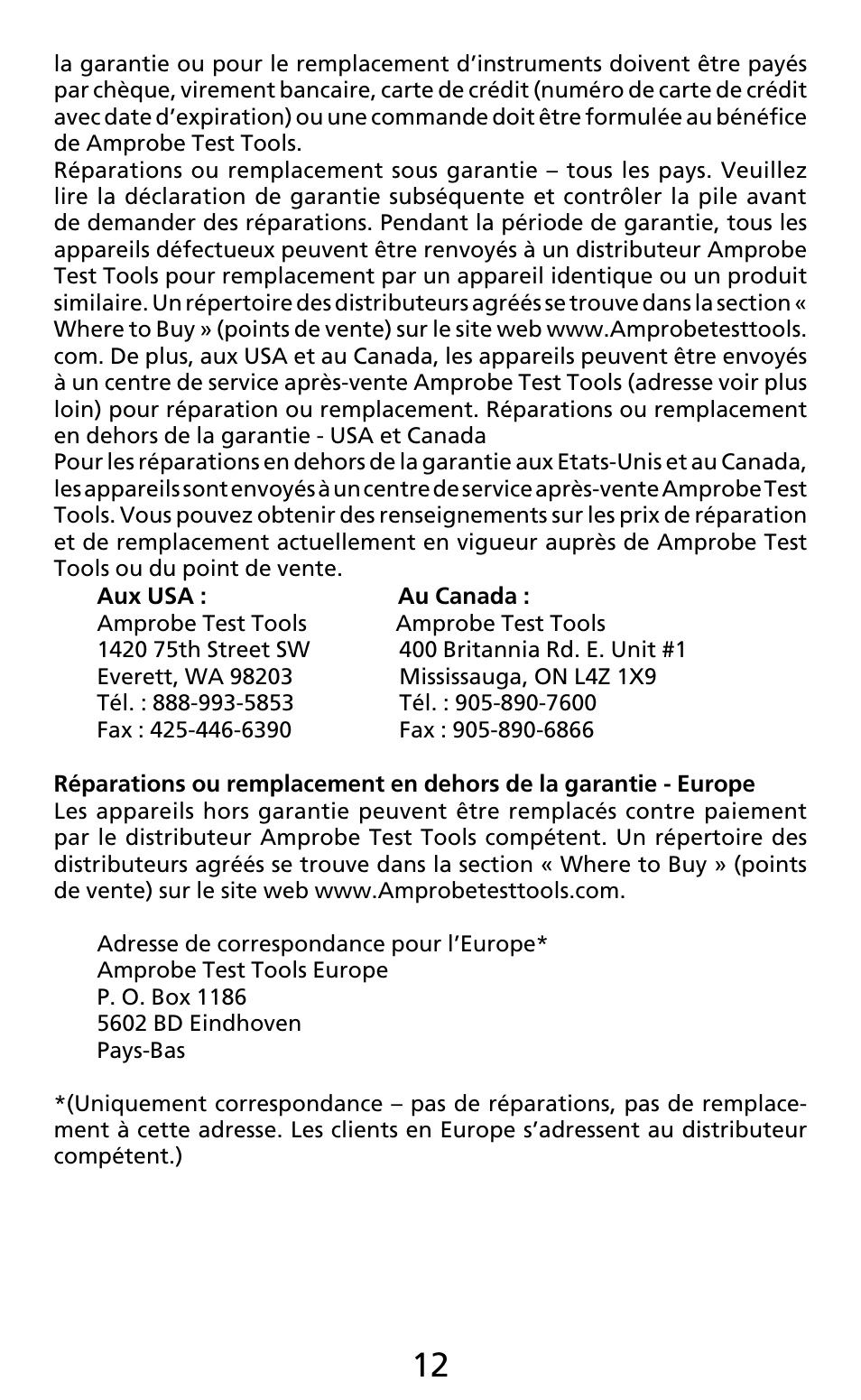 Amprobe AC50A User Manual | Page 40 / 78
