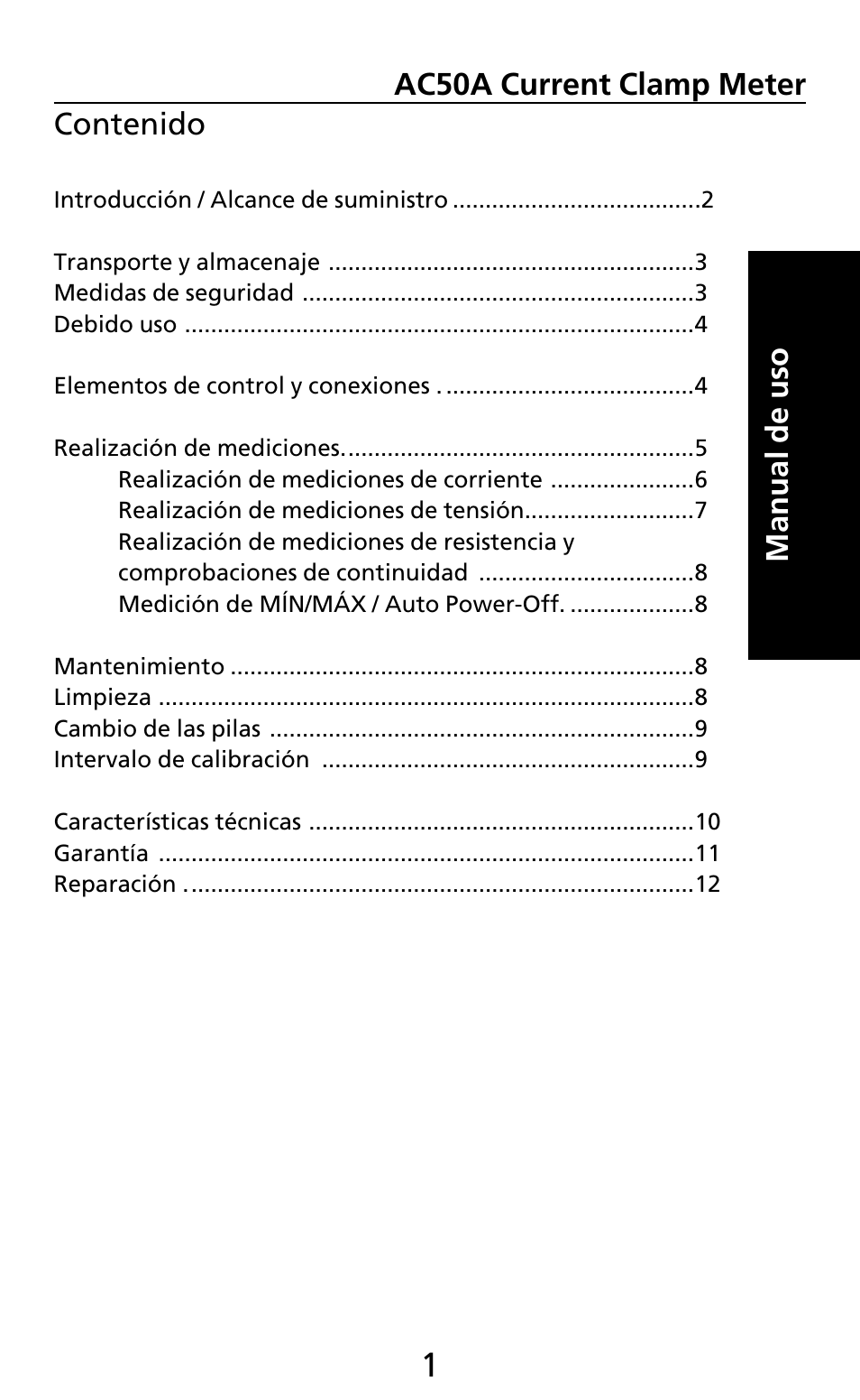 Amprobe AC50A User Manual | Page 41 / 78