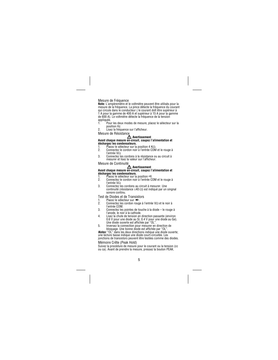 Amprobe AC68C Clamp-Multimeter User Manual | Page 21 / 52