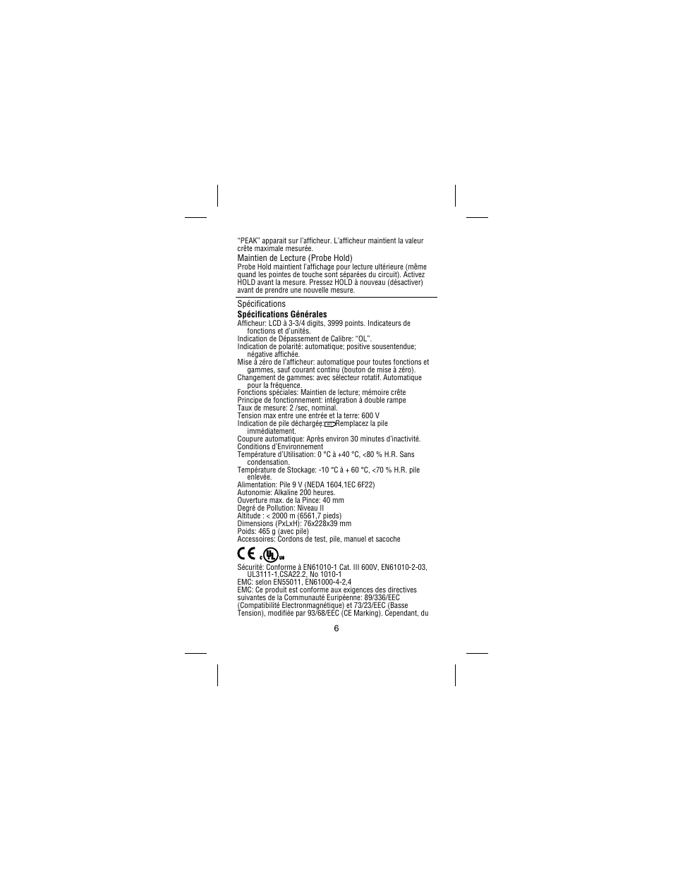 Amprobe AC68C Clamp-Multimeter User Manual | Page 22 / 52