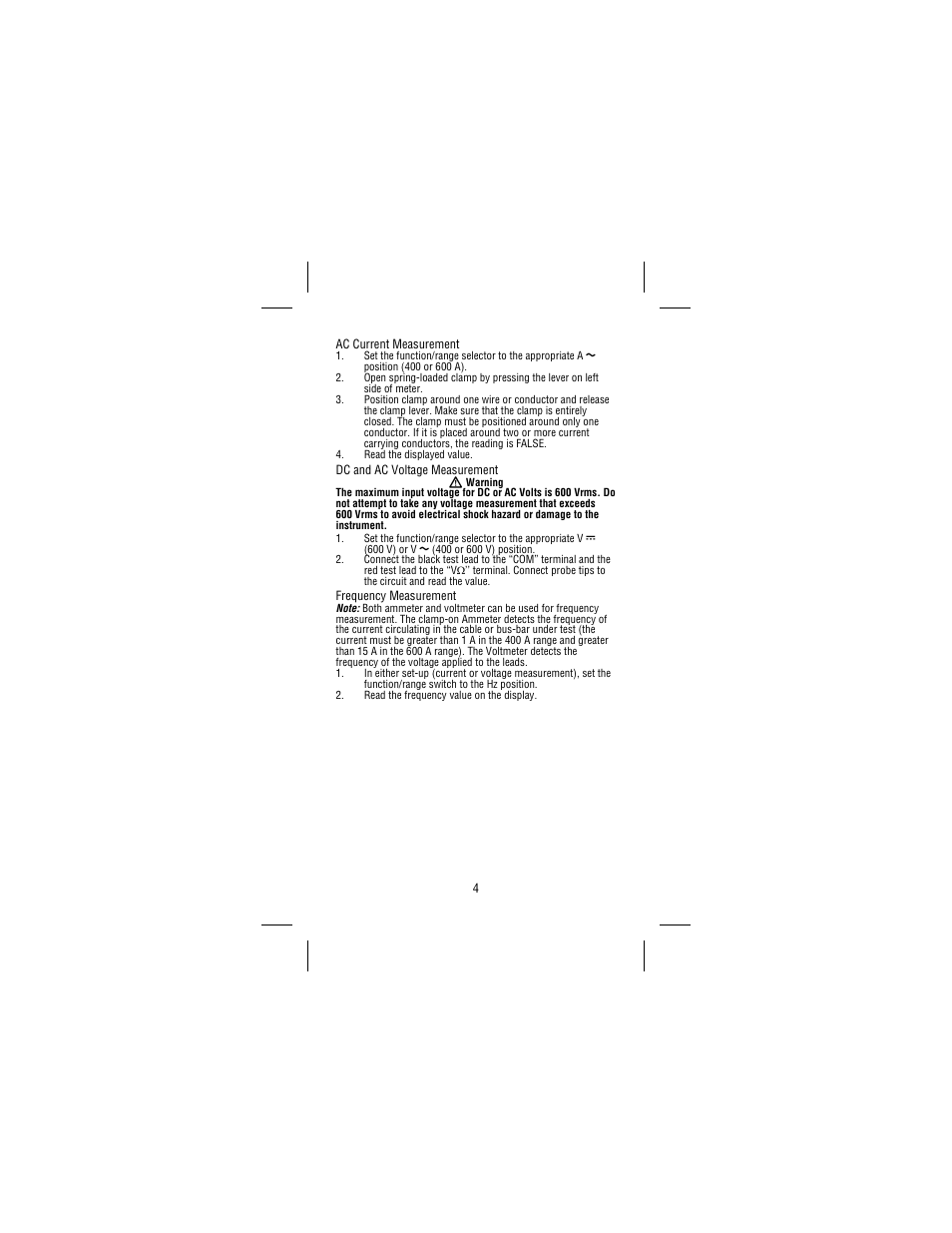 Amprobe AC68C Clamp-Multimeter User Manual | Page 8 / 52