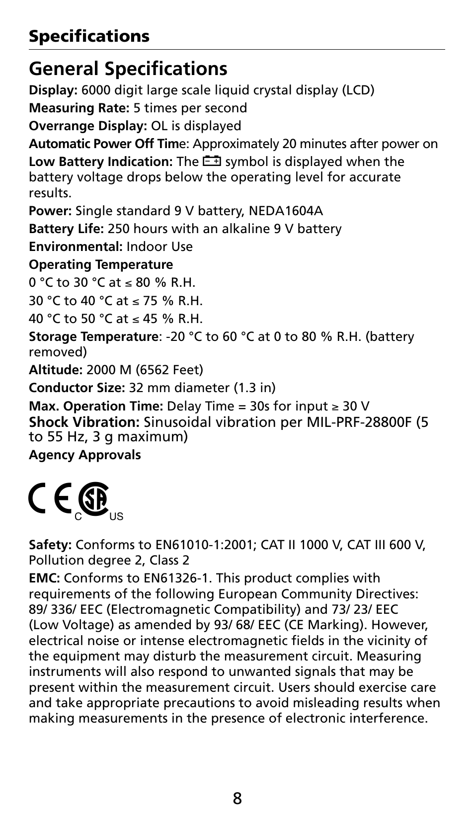 Amprobe AC71B Clamp-On-Multimeter User Manual | Page 10 / 96