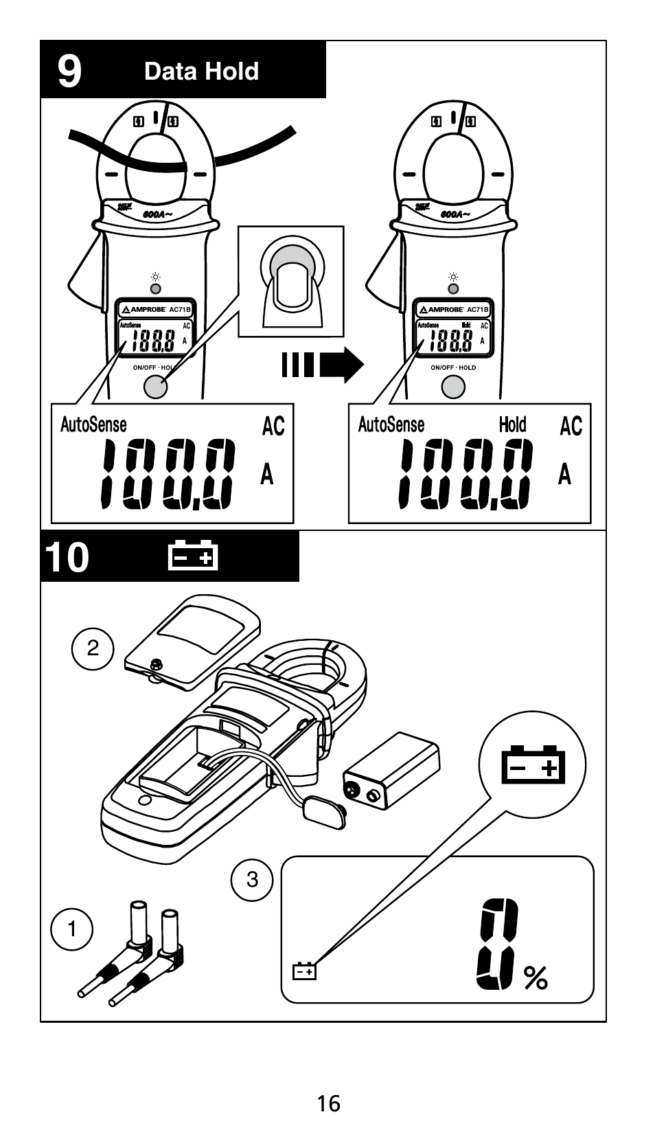 Amprobe AC71B Clamp-On-Multimeter User Manual | Page 18 / 96