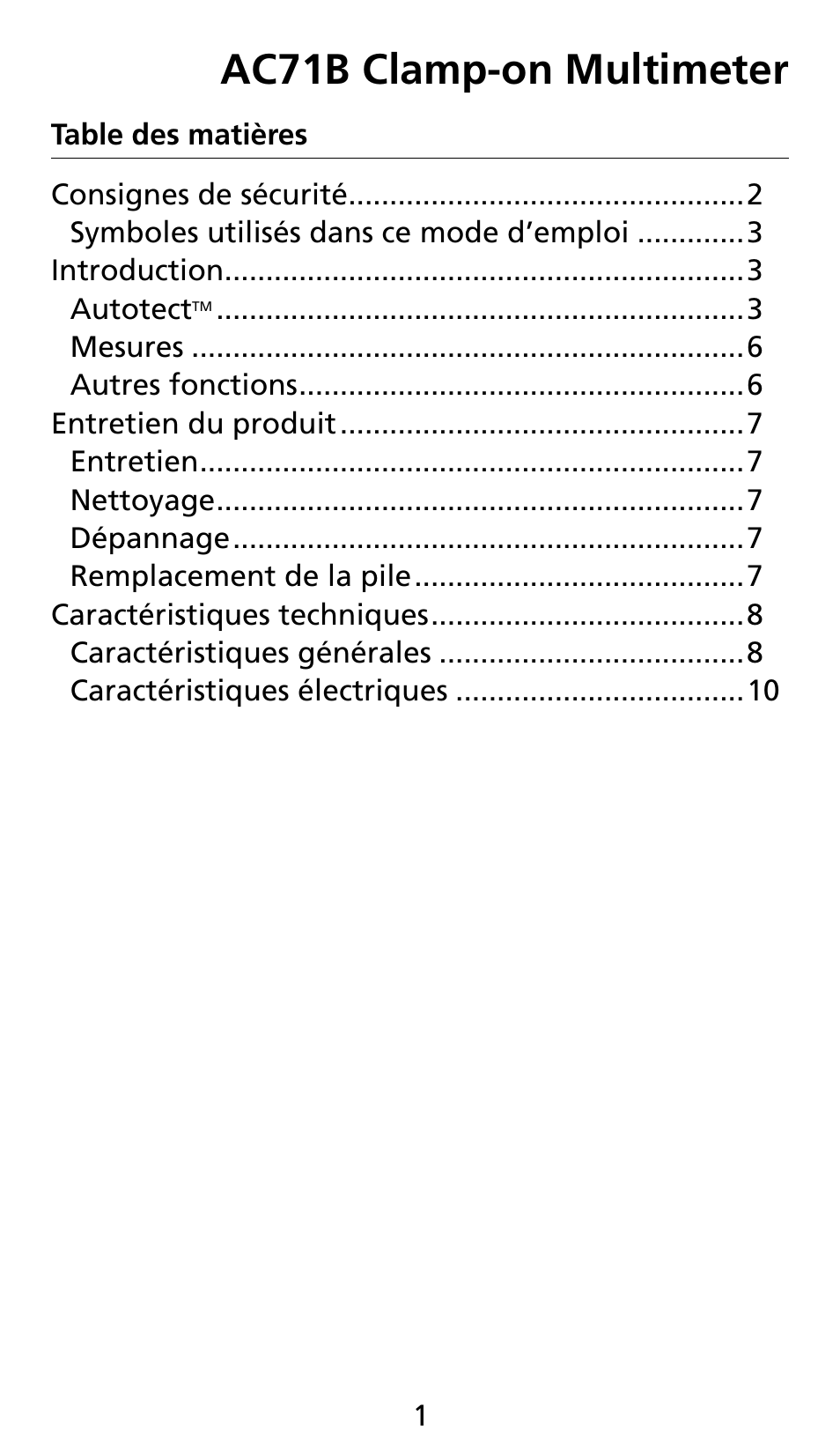 Ac71b clamp-on multimeter | Amprobe AC71B Clamp-On-Multimeter User Manual | Page 23 / 96