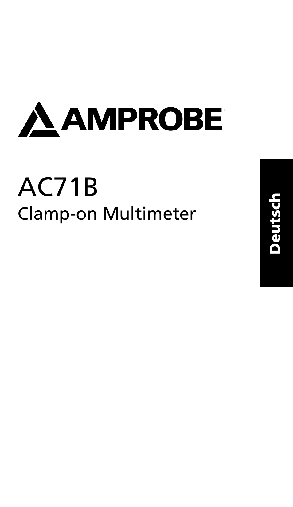 Ac7b | Amprobe AC71B Clamp-On-Multimeter User Manual | Page 35 / 96