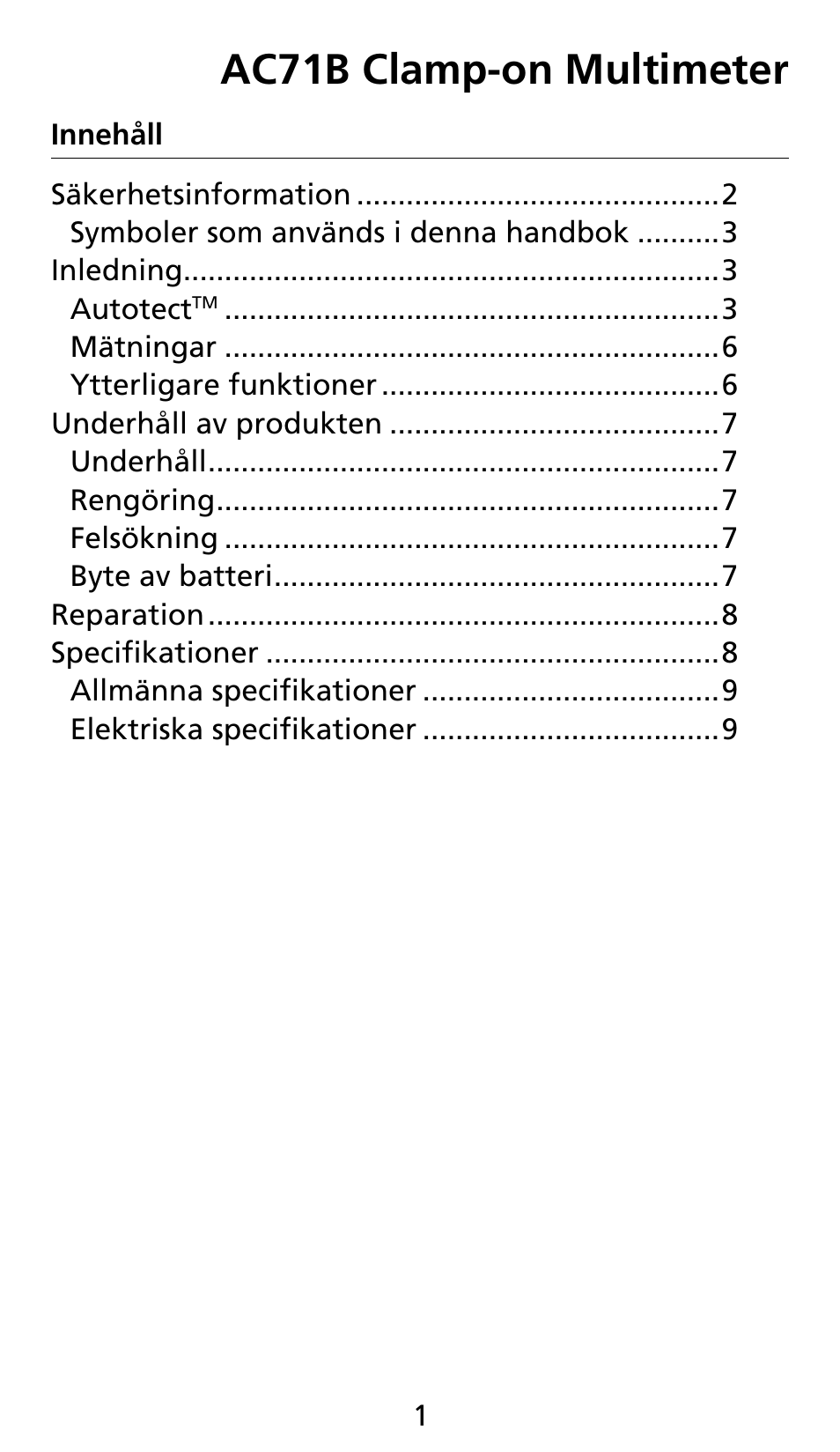 Ac71b clamp-on multimeter | Amprobe AC71B Clamp-On-Multimeter User Manual | Page 85 / 96