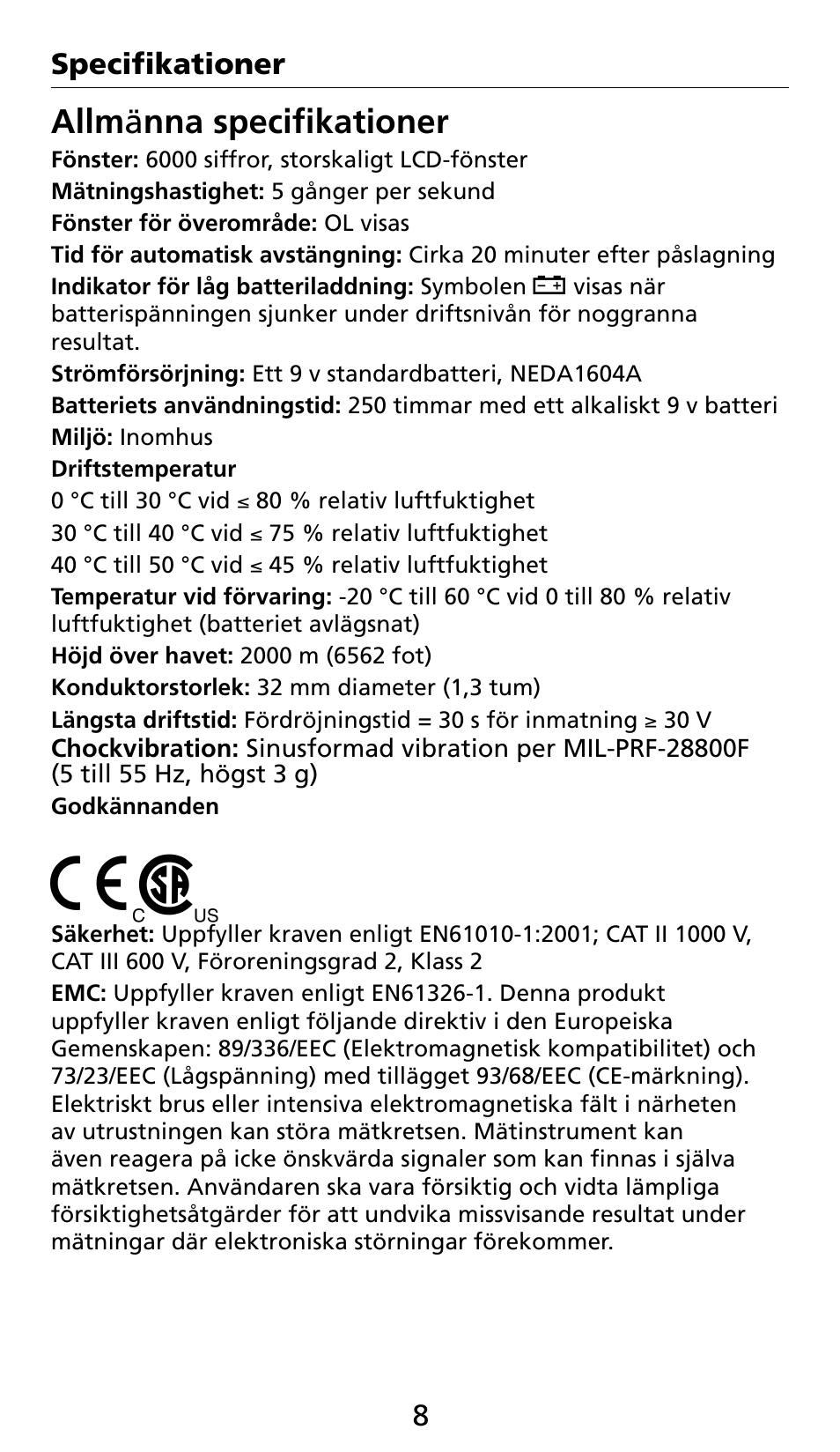 Amprobe AC71B Clamp-On-Multimeter User Manual | Page 92 / 96
