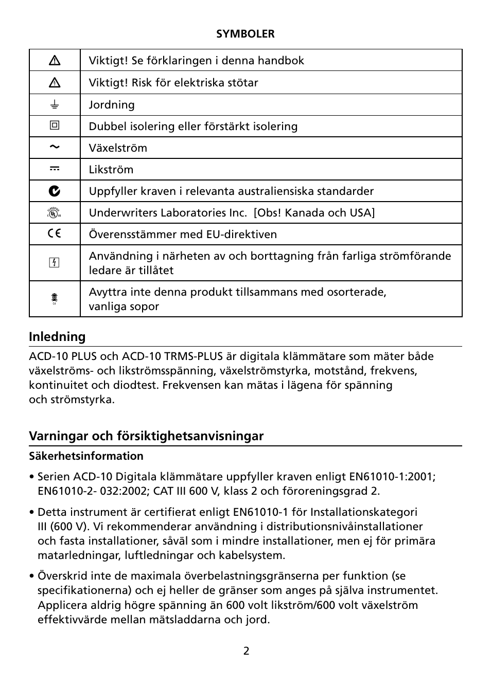 Amprobe ACD-10-TRMS-PLUS ACD-10-PLUS Clamp-Multimeters User Manual | Page 100 / 116