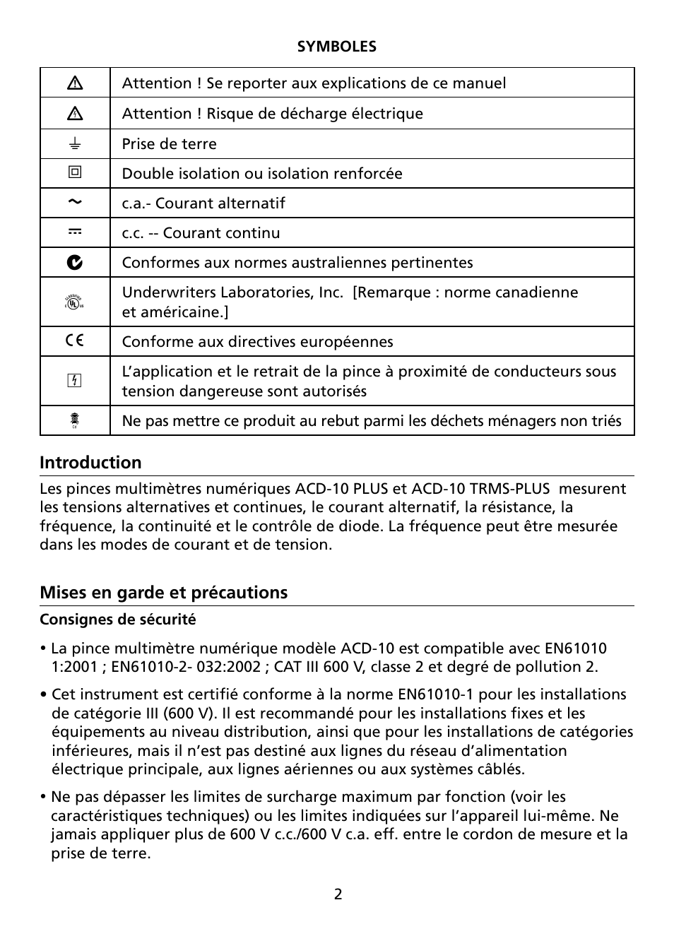 Amprobe ACD-10-TRMS-PLUS ACD-10-PLUS Clamp-Multimeters User Manual | Page 24 / 116