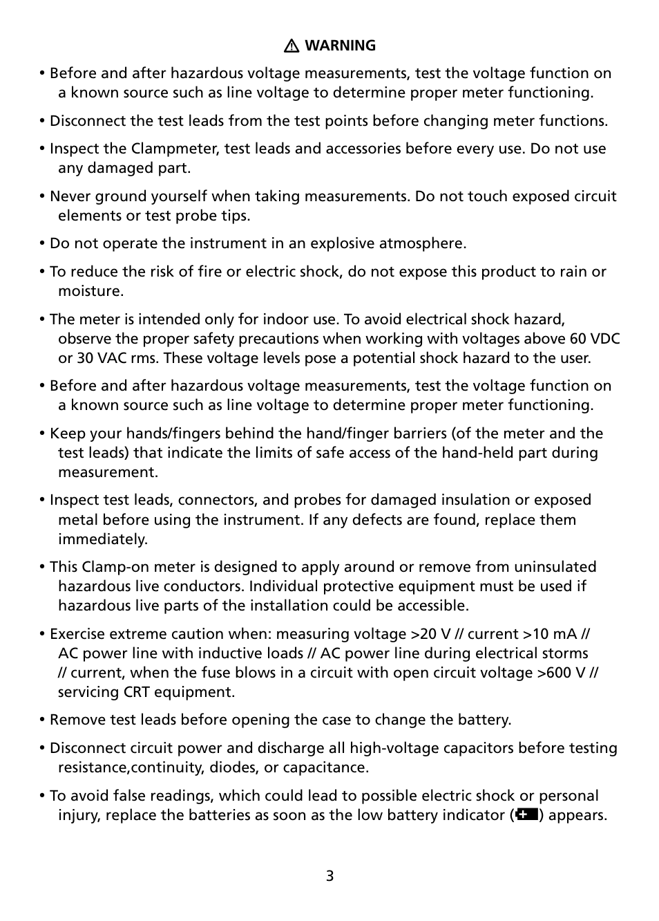 Amprobe ACD-10-TRMS-PLUS ACD-10-PLUS Clamp-Multimeters User Manual | Page 6 / 116