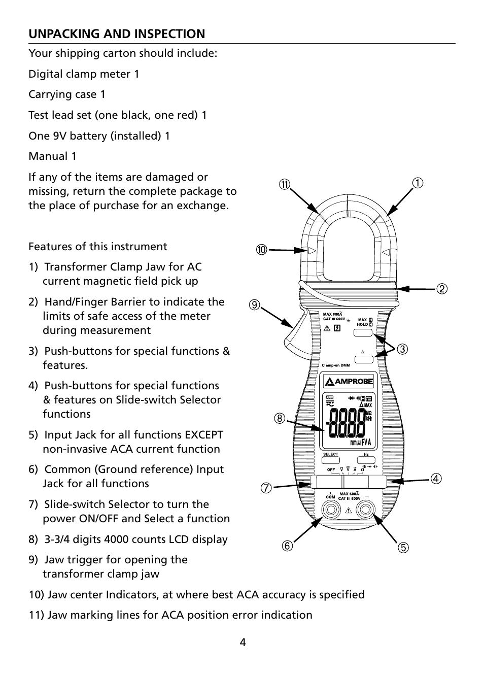 Amprobe ACD-10-TRMS-PLUS ACD-10-PLUS Clamp-Multimeters User Manual | Page 7 / 116