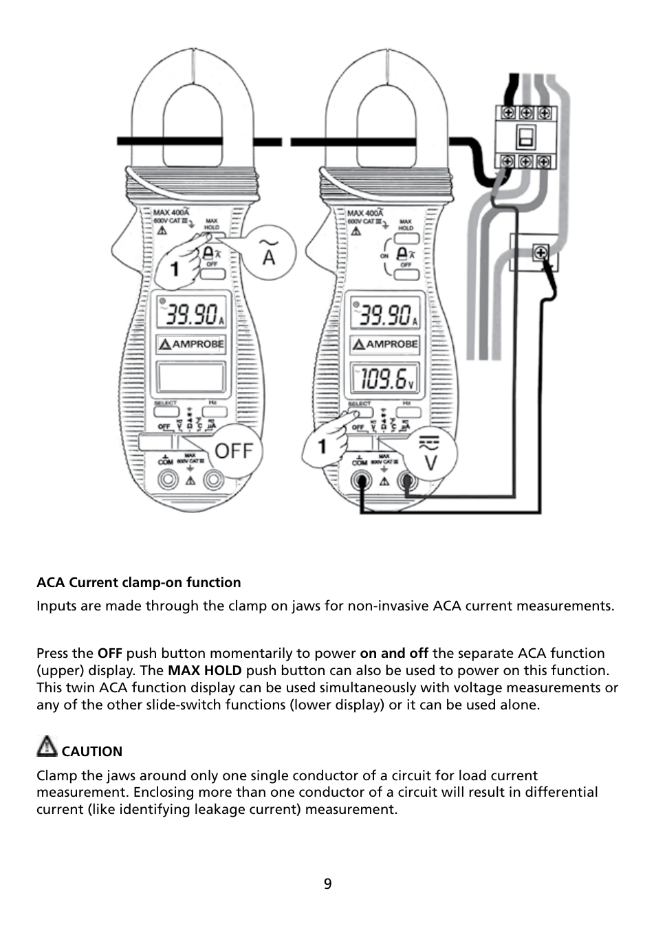 Amprobe ACD-14-FX Clamp-On-Multimeter User Manual | Page 11 / 19