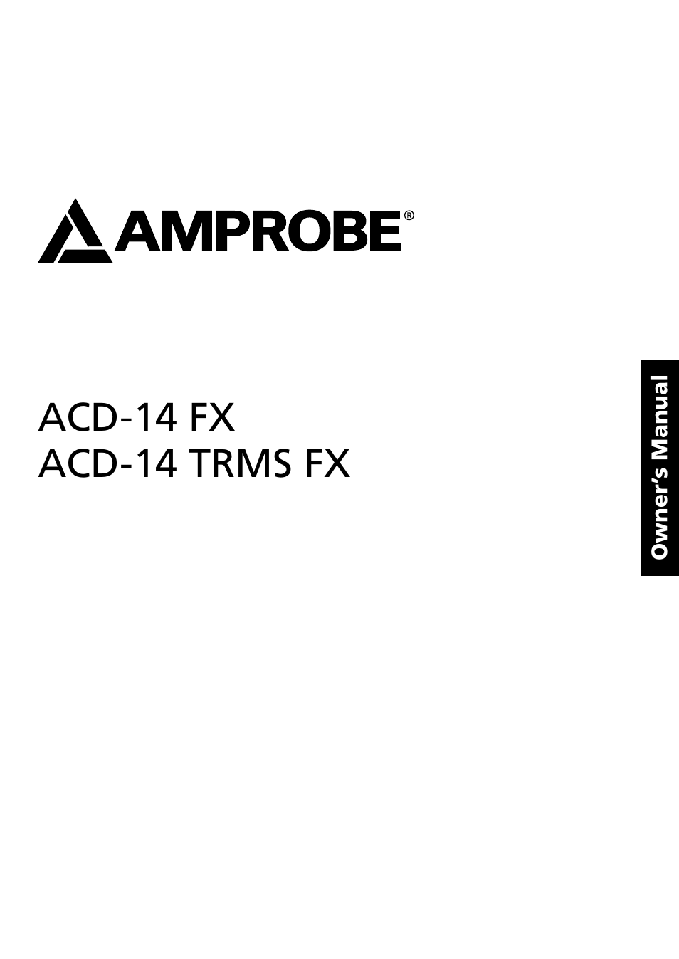 Acd-14 fx acd-14 trms fx | Amprobe ACD-14-FX Clamp-On-Multimeter User Manual | Page 2 / 19