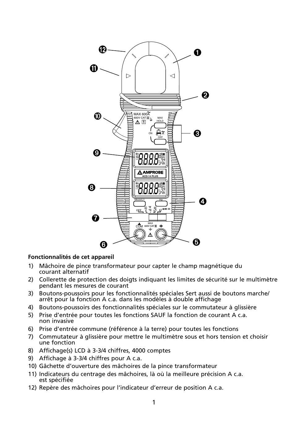 Amprobe ACD-14-PLUS Clamp-On-Multimeters User Manual | Page 28 / 148