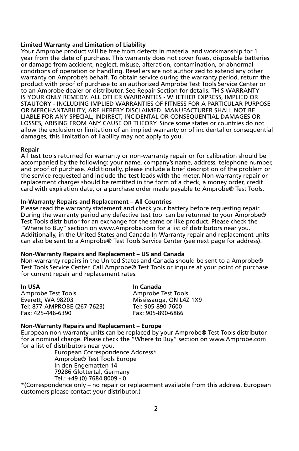 Amprobe ACD-14-PLUS Clamp-On-Multimeters User Manual | Page 5 / 148
