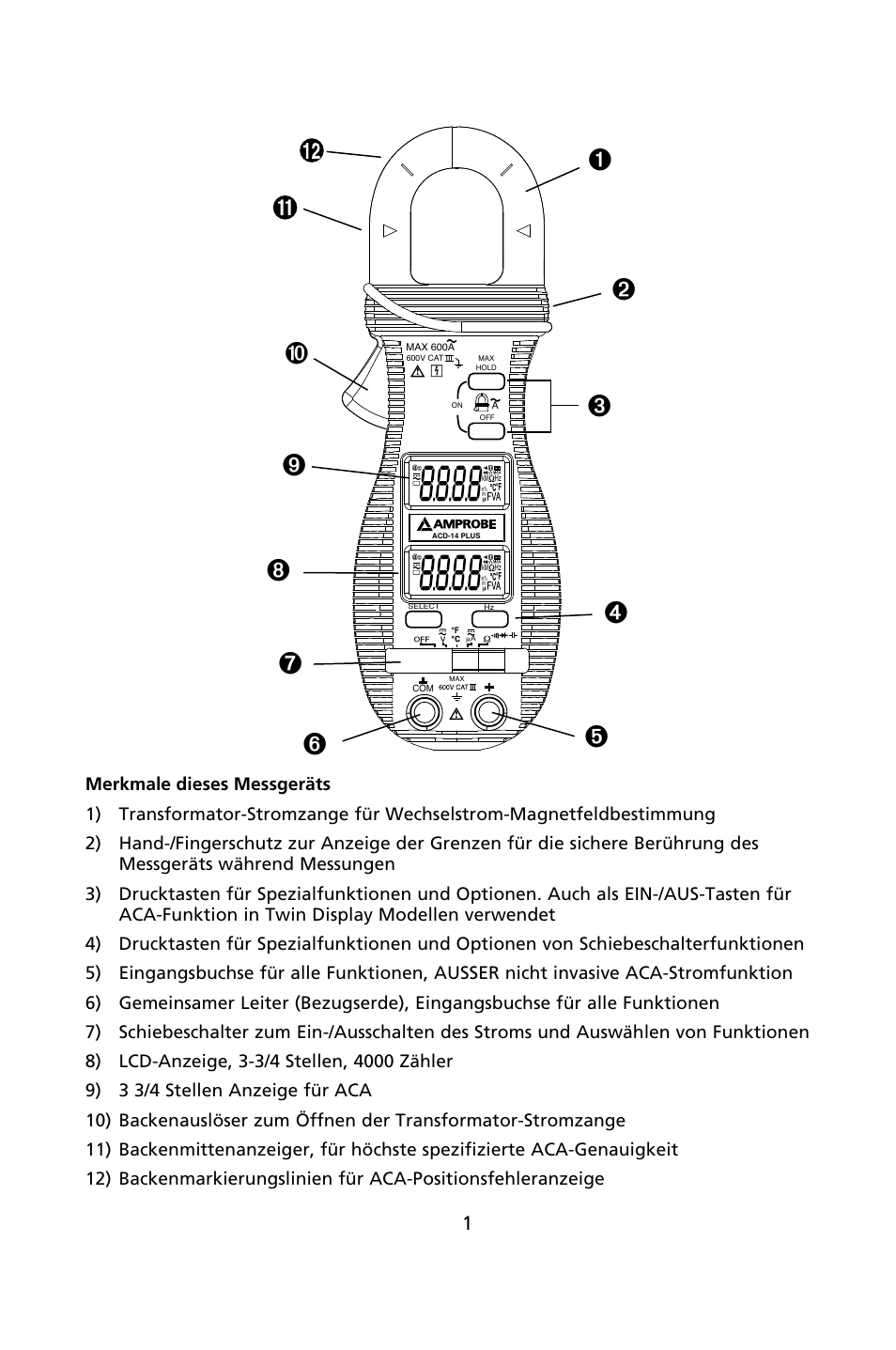 Amprobe ACD-14-PLUS Clamp-On-Multimeters User Manual | Page 52 / 148