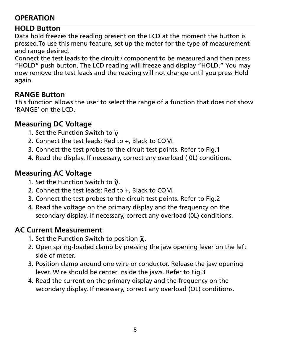 Amprobe ACD-20SW Digital-Clamp-Meters User Manual | Page 10 / 84