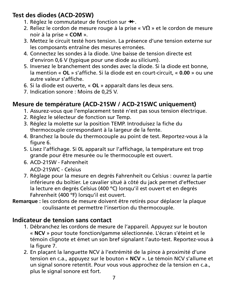 Amprobe ACD-20SW Digital-Clamp-Meters User Manual | Page 28 / 84