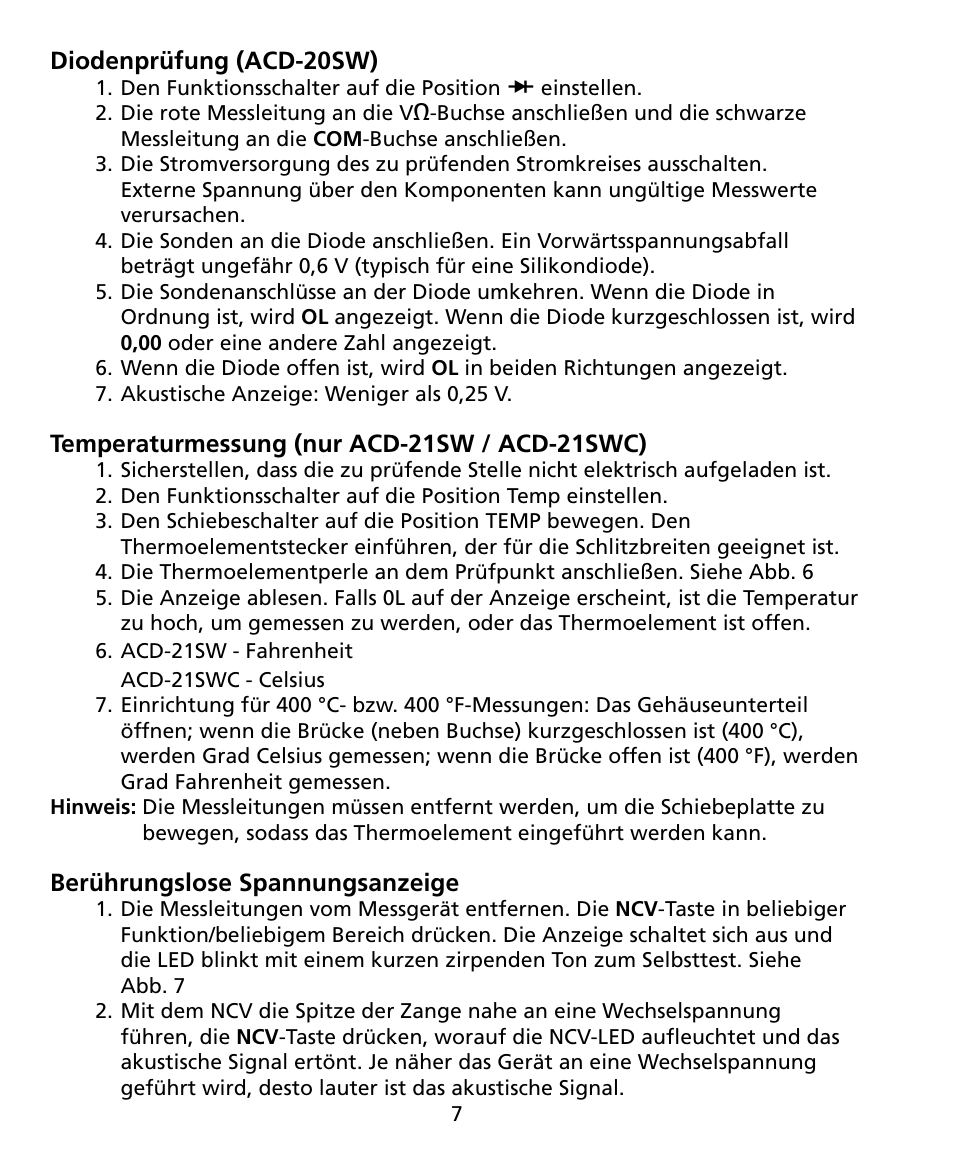 Amprobe ACD-20SW Digital-Clamp-Meters User Manual | Page 44 / 84