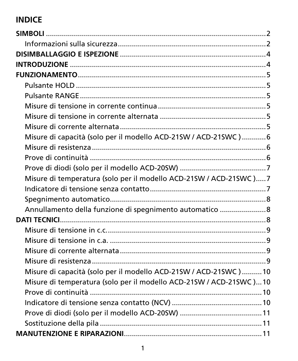 Amprobe ACD-20SW Digital-Clamp-Meters User Manual | Page 54 / 84