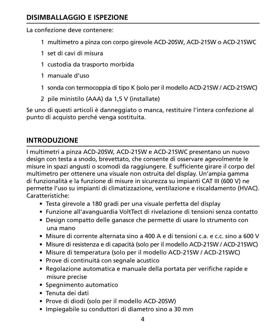 Amprobe ACD-20SW Digital-Clamp-Meters User Manual | Page 57 / 84