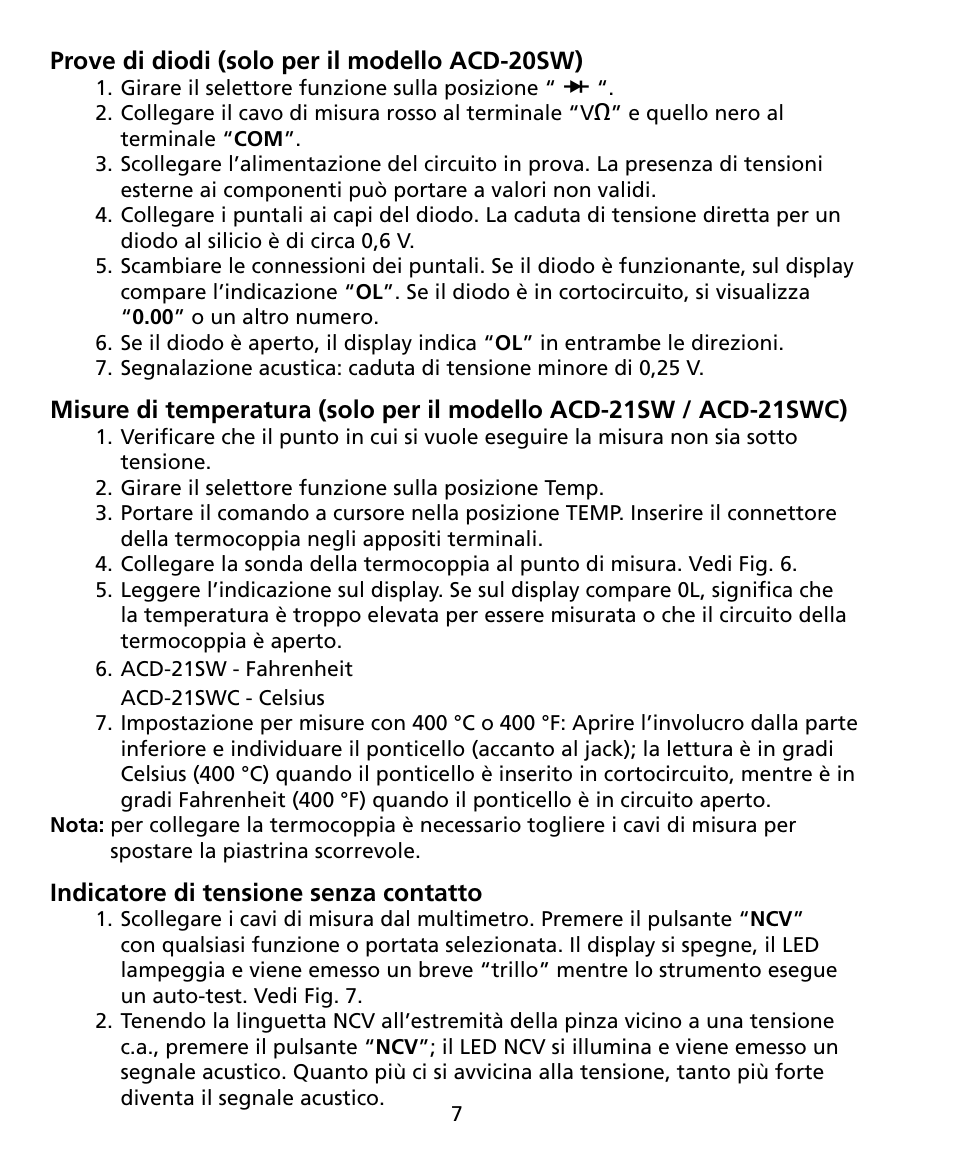 Amprobe ACD-20SW Digital-Clamp-Meters User Manual | Page 60 / 84