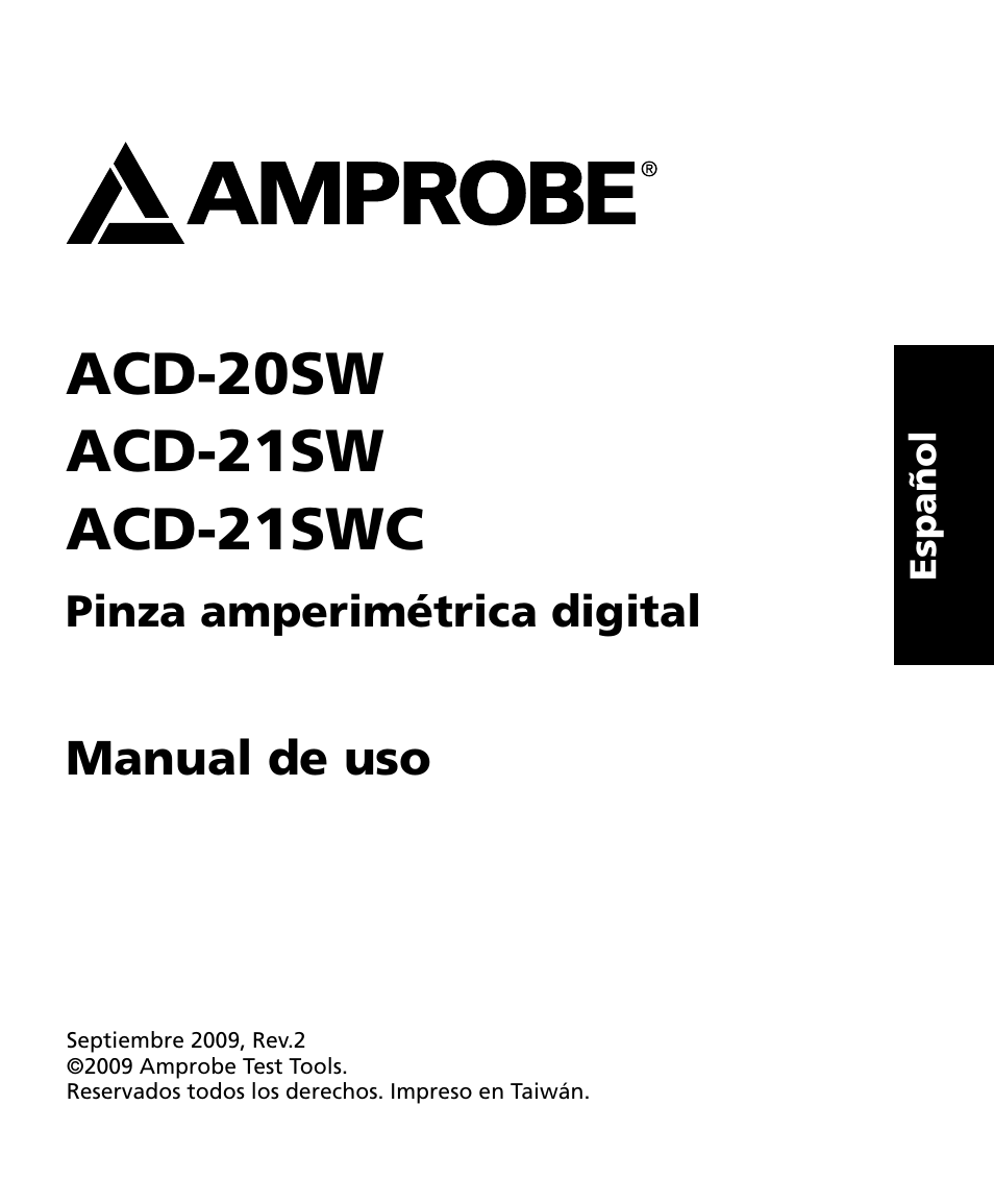 Manual de uso | Amprobe ACD-20SW Digital-Clamp-Meters User Manual | Page 67 / 84