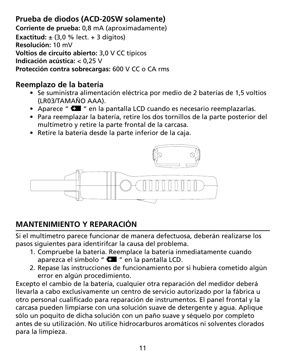 Amprobe ACD-20SW Digital-Clamp-Meters User Manual | Page 80 / 84