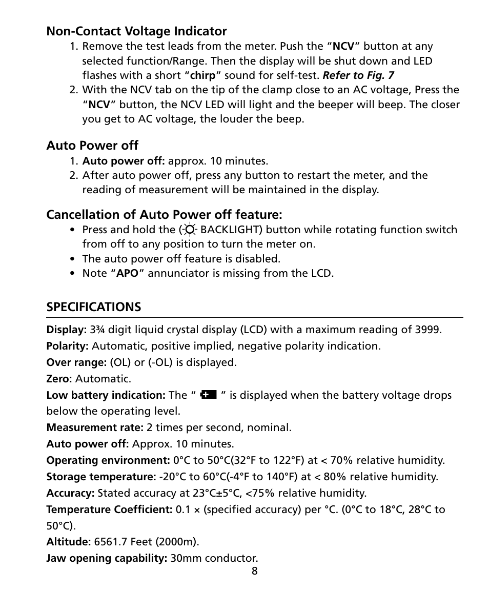 Amprobe ACD-22SW Digital-Clamp-Meters User Manual | Page 13 / 20