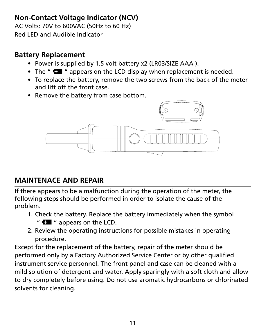 Amprobe ACD-22SW Digital-Clamp-Meters User Manual | Page 16 / 20