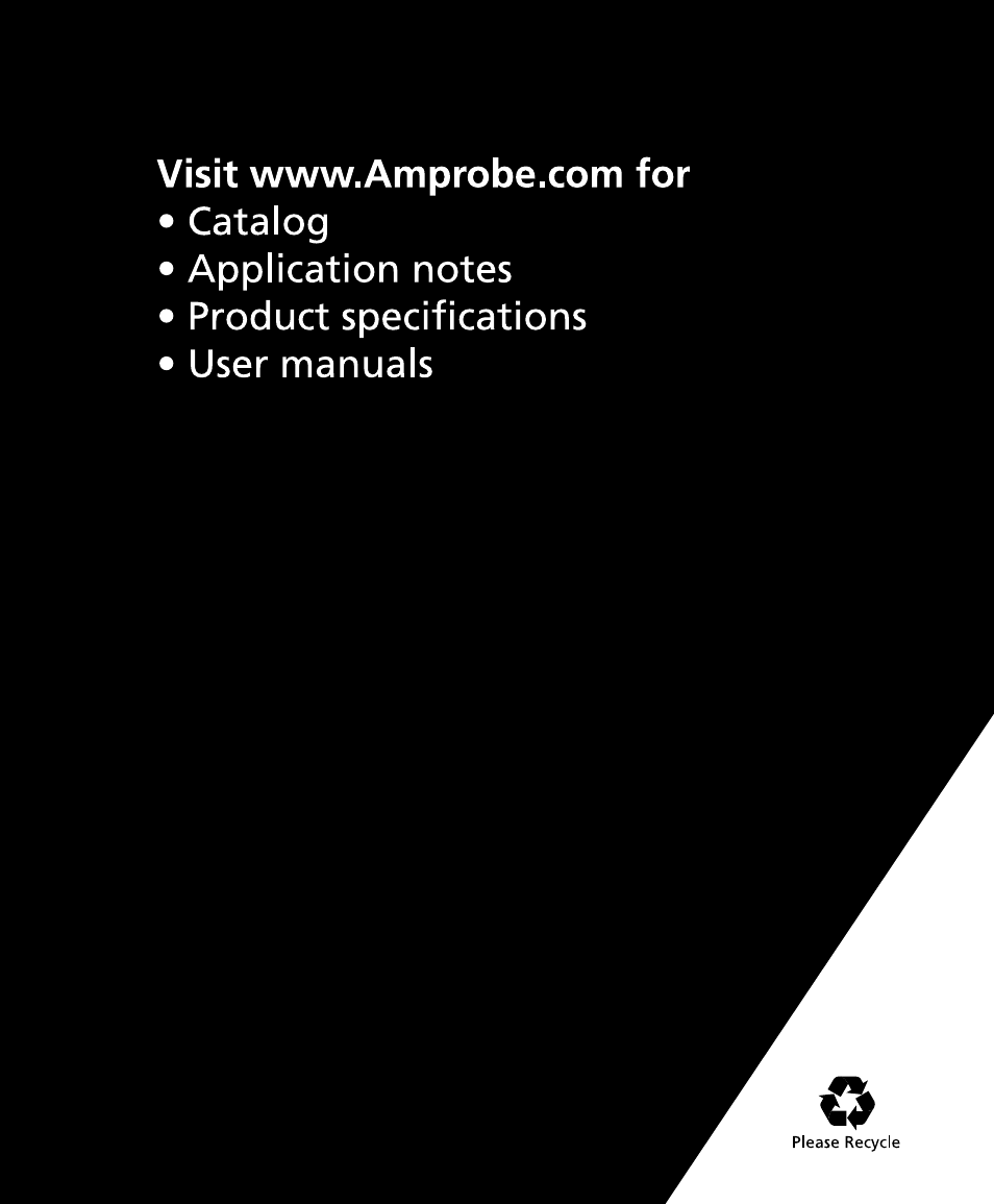 Amprobe ACD-22SW Digital-Clamp-Meters User Manual | Page 20 / 20