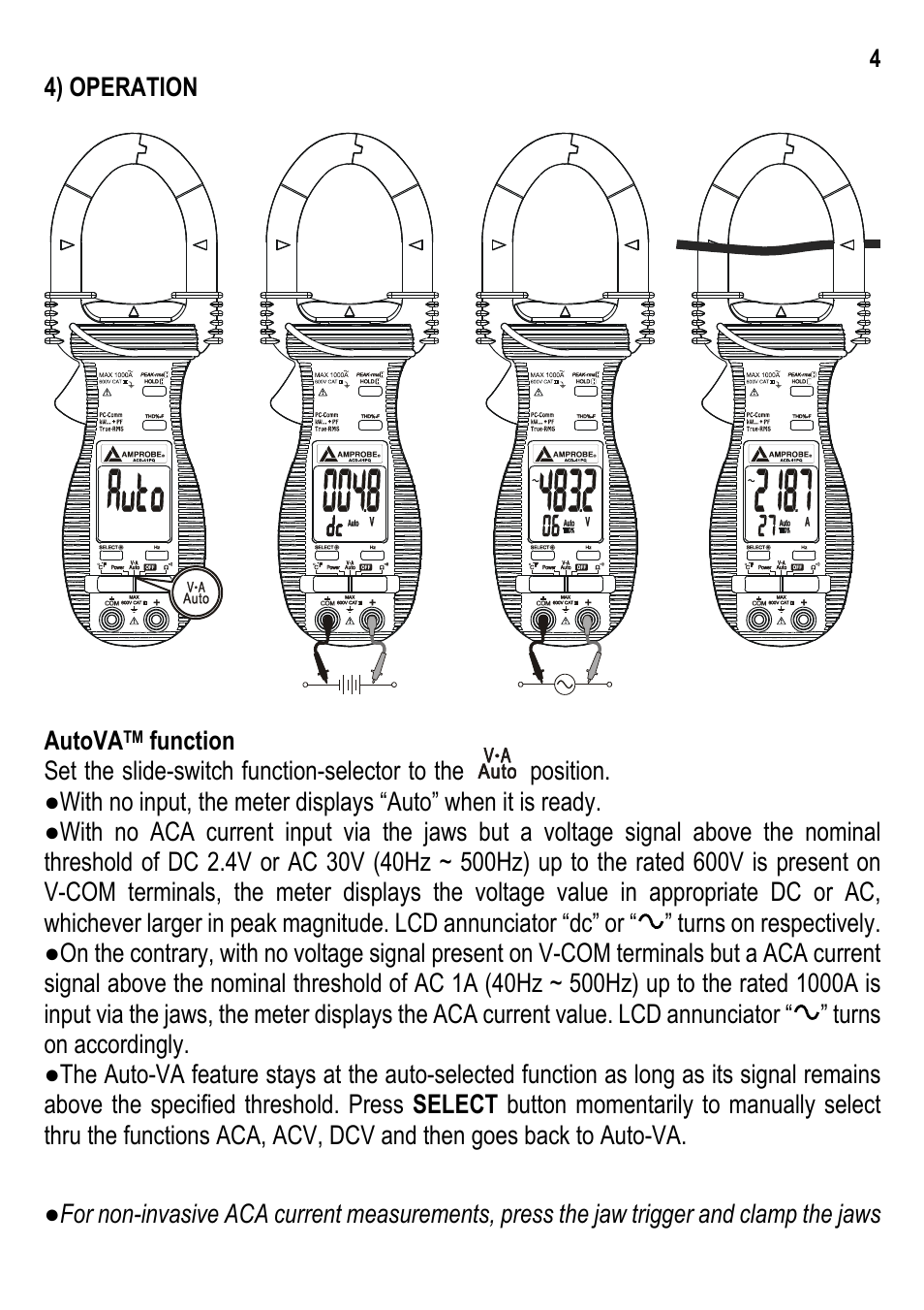 Amprobe ACD-30P Clamp-On-Power-Meters User Manual | Page 5 / 20