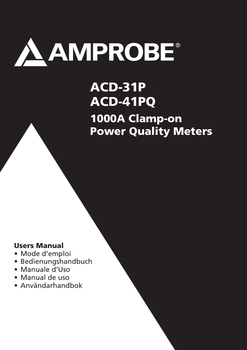 Amprobe ACD-30P Clamp-On-Power-Meters User Manual | 121 pages