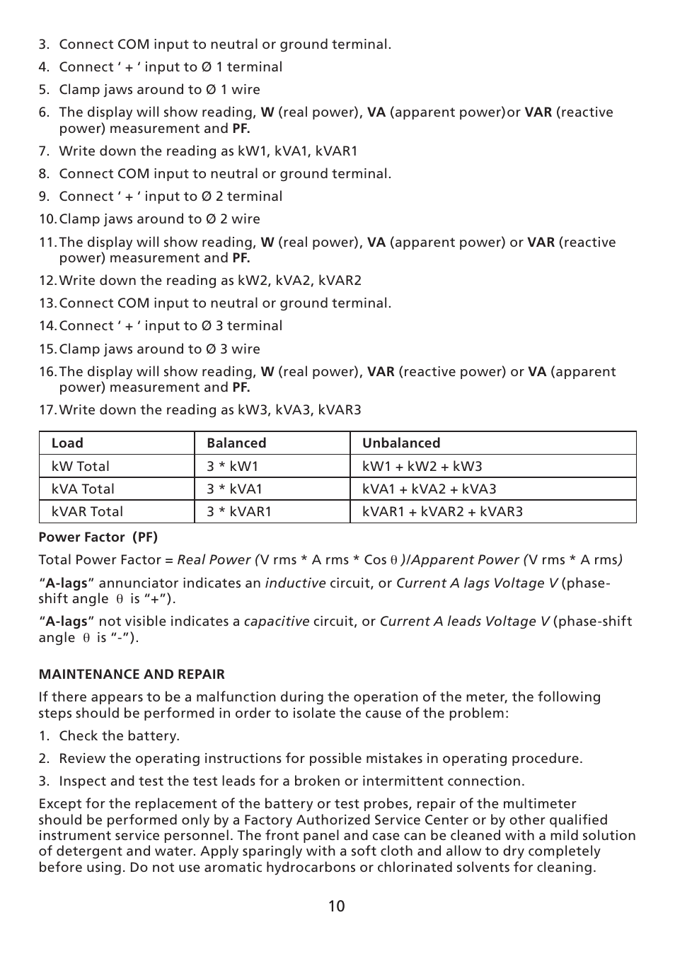 Amprobe ACD-30P Clamp-On-Power-Meters User Manual | Page 11 / 121