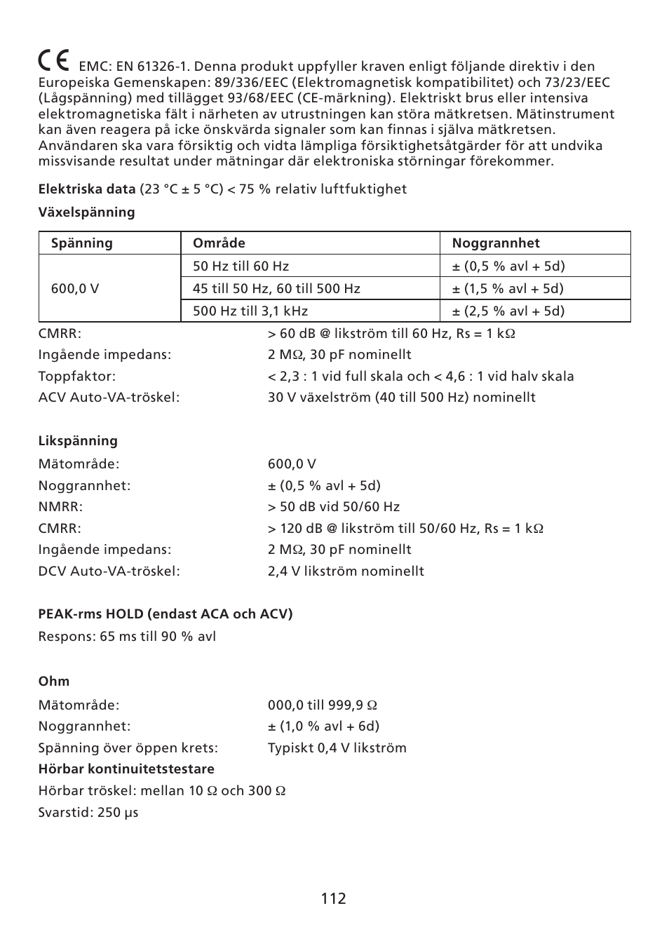 Amprobe ACD-30P Clamp-On-Power-Meters User Manual | Page 113 / 121