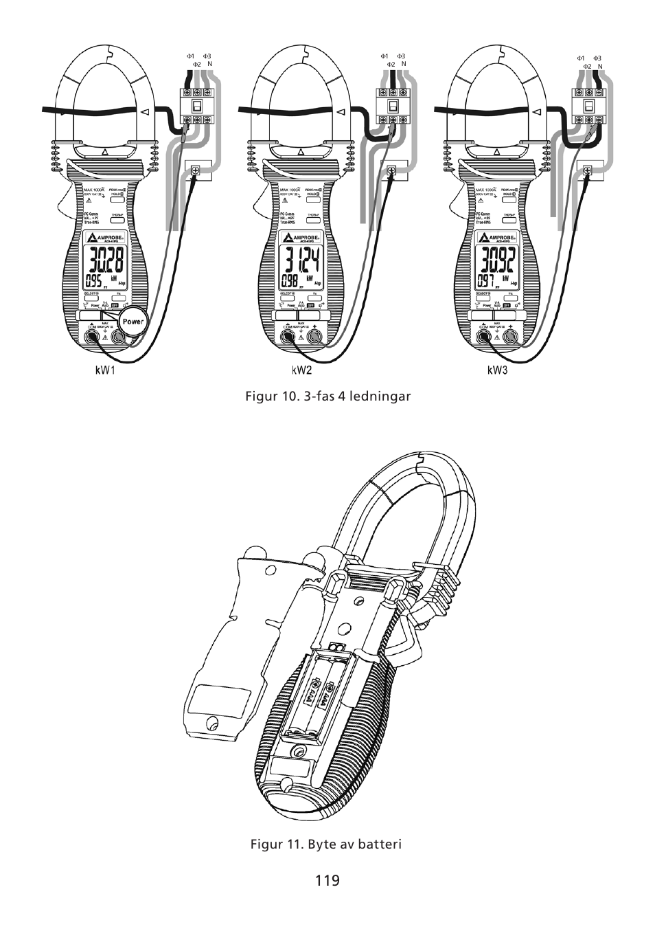 Amprobe ACD-30P Clamp-On-Power-Meters User Manual | Page 120 / 121