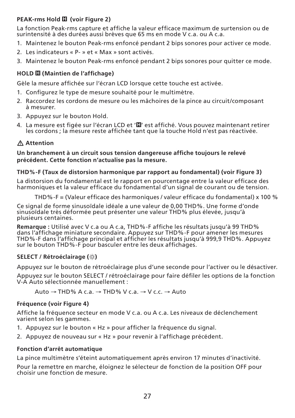Amprobe ACD-30P Clamp-On-Power-Meters User Manual | Page 28 / 121