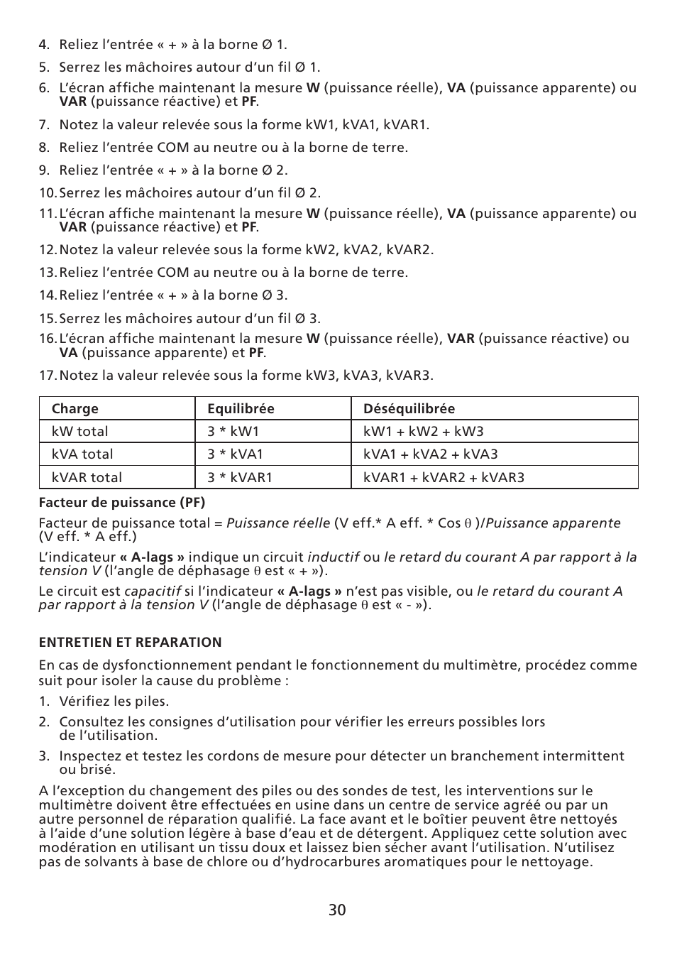 Amprobe ACD-30P Clamp-On-Power-Meters User Manual | Page 31 / 121