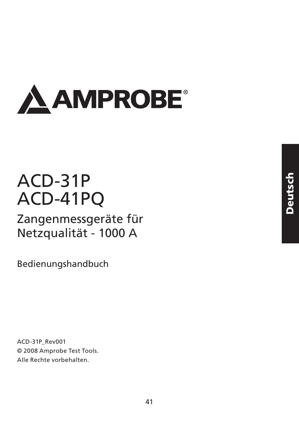Acd-31p acd-41pq | Amprobe ACD-30P Clamp-On-Power-Meters User Manual | Page 42 / 121