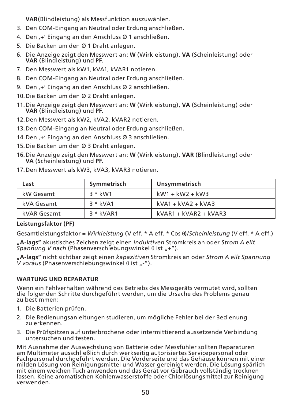 Amprobe ACD-30P Clamp-On-Power-Meters User Manual | Page 51 / 121