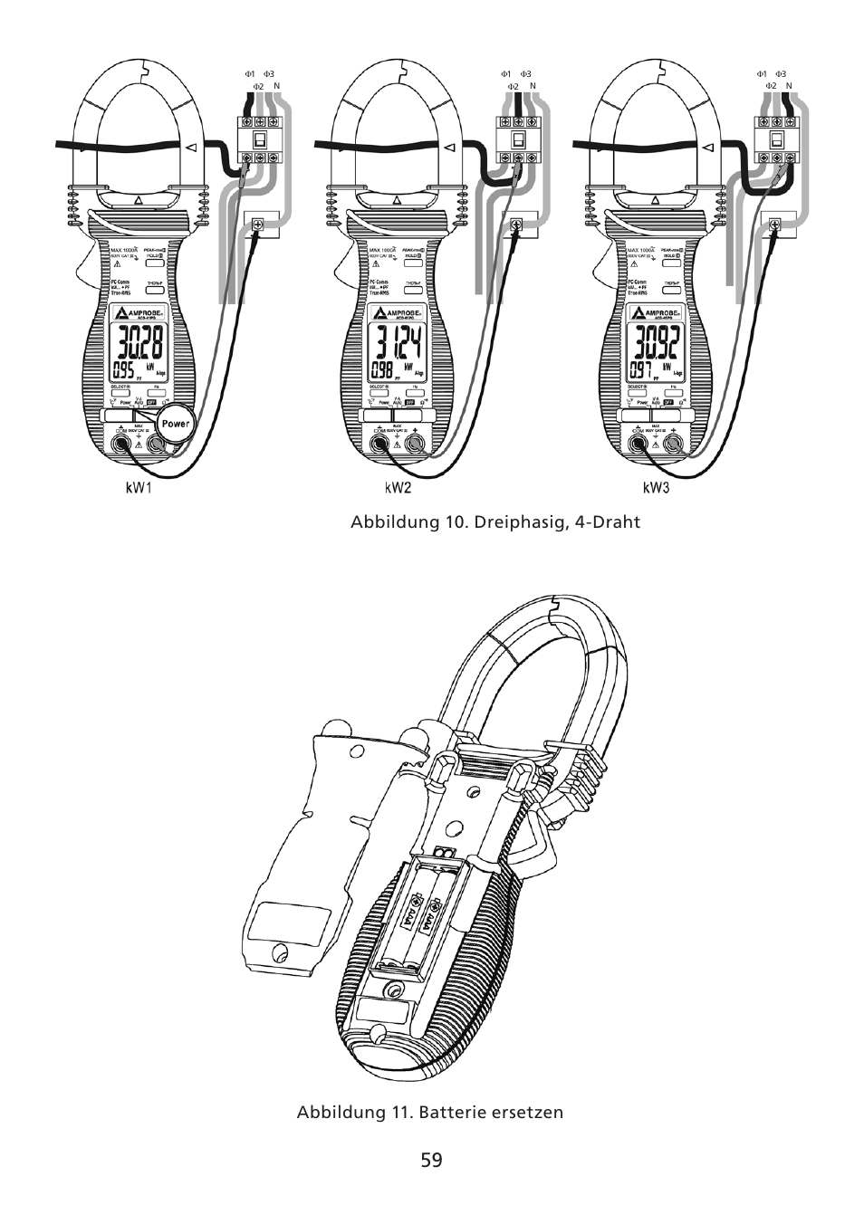 Amprobe ACD-30P Clamp-On-Power-Meters User Manual | Page 60 / 121