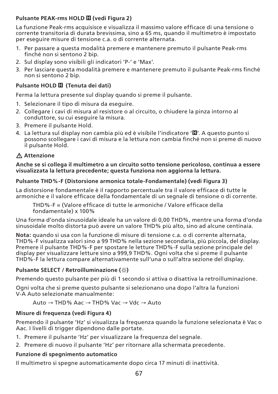 Amprobe ACD-30P Clamp-On-Power-Meters User Manual | Page 68 / 121