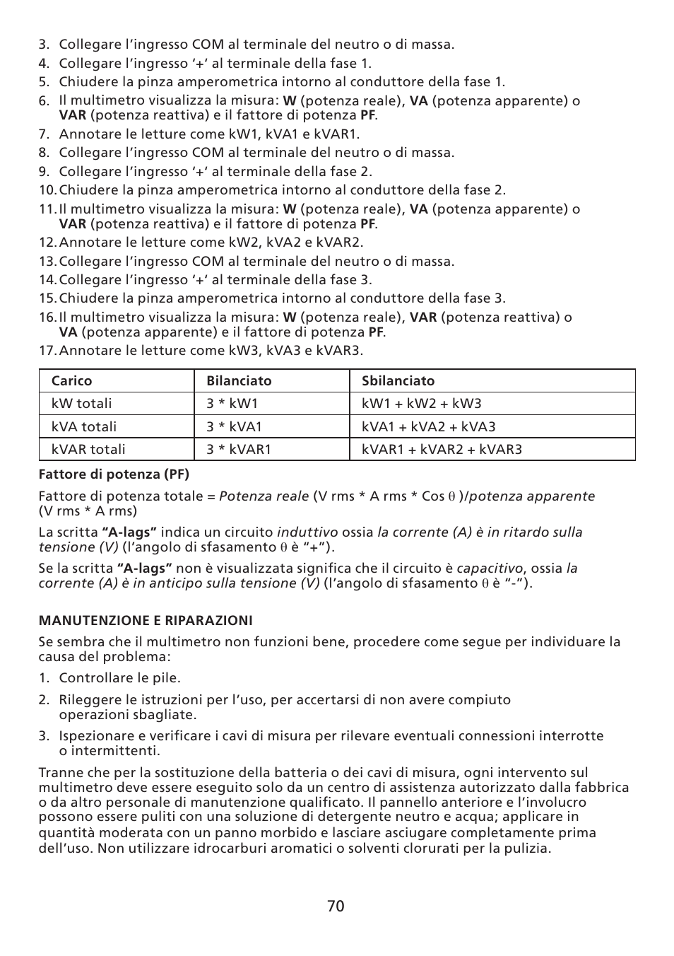 Amprobe ACD-30P Clamp-On-Power-Meters User Manual | Page 71 / 121